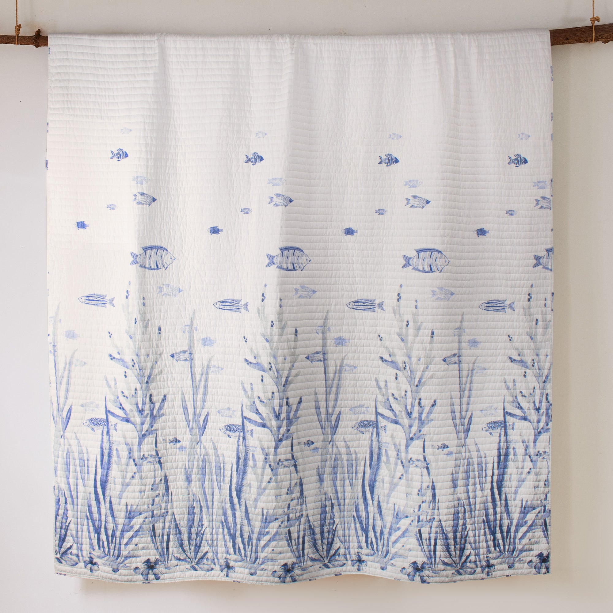 Indigo Tide Quilt Set - Queen Size Bedding with Soft Cotton Cover - Perfect for Cozy Bedrooms, Guest Rooms & Dorm Decor