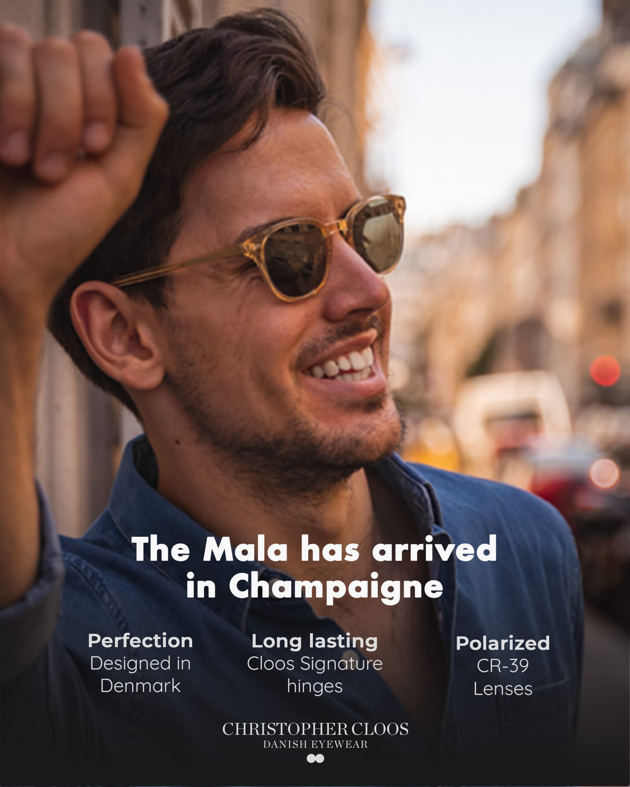 Christopher Cloos - Round Polarized Sunglasses for Men & Women | UV Protection, Trendy Unisex Shades with Case | Perfect for Driving, Beach & Outdoor Activities