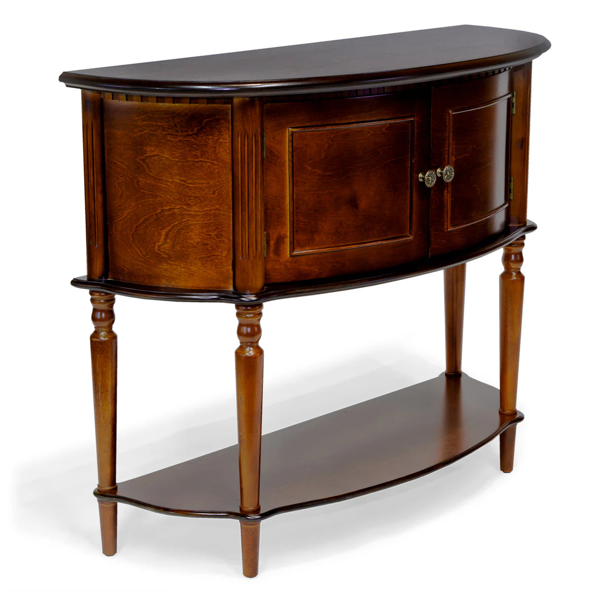 2 Door Display Hutch with Cherry Finish by All Things Cedar - Perfect for Kitchen Storage, Dining Room Decor, and Showcasing China Collections