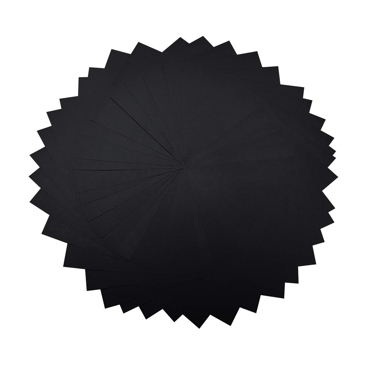 100 Sheets Double Sided Origami Paper 6x6 Inches - Vibrant Colors for Origami Cranes, Scrapbooking, DIY Crafts & Gift Wrapping - Premium Lightweight Cardstock (Black) - Perfect for Kids, Artists & Classroom Activities