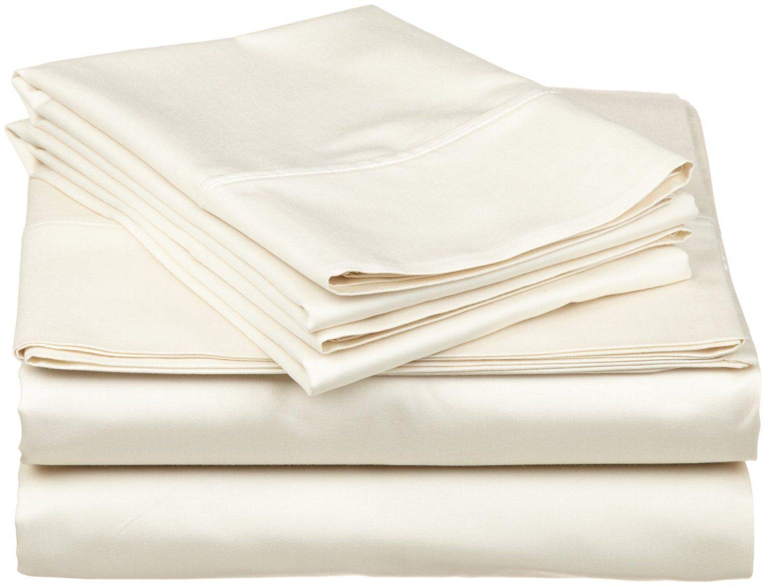 Premium 1100 Thread Count 100% Egyptian Cotton Queen Size Sheet Set - 4 Piece Deep Pocket (Up to 30