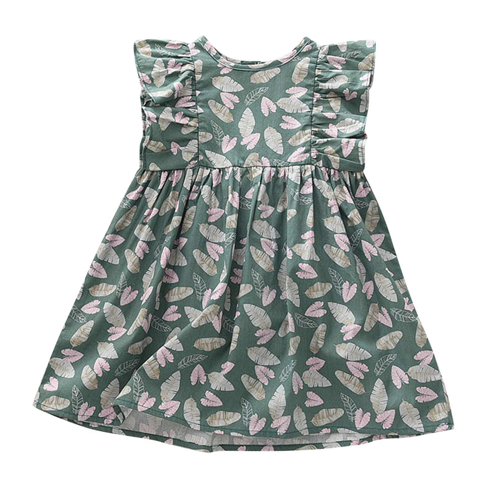 Princess Dress for Toddler Girls - Floral Sleeveless A-Line Ruffle Summer Sundress | Perfect for Birthday Parties, Photo Shoots & Special Occasions