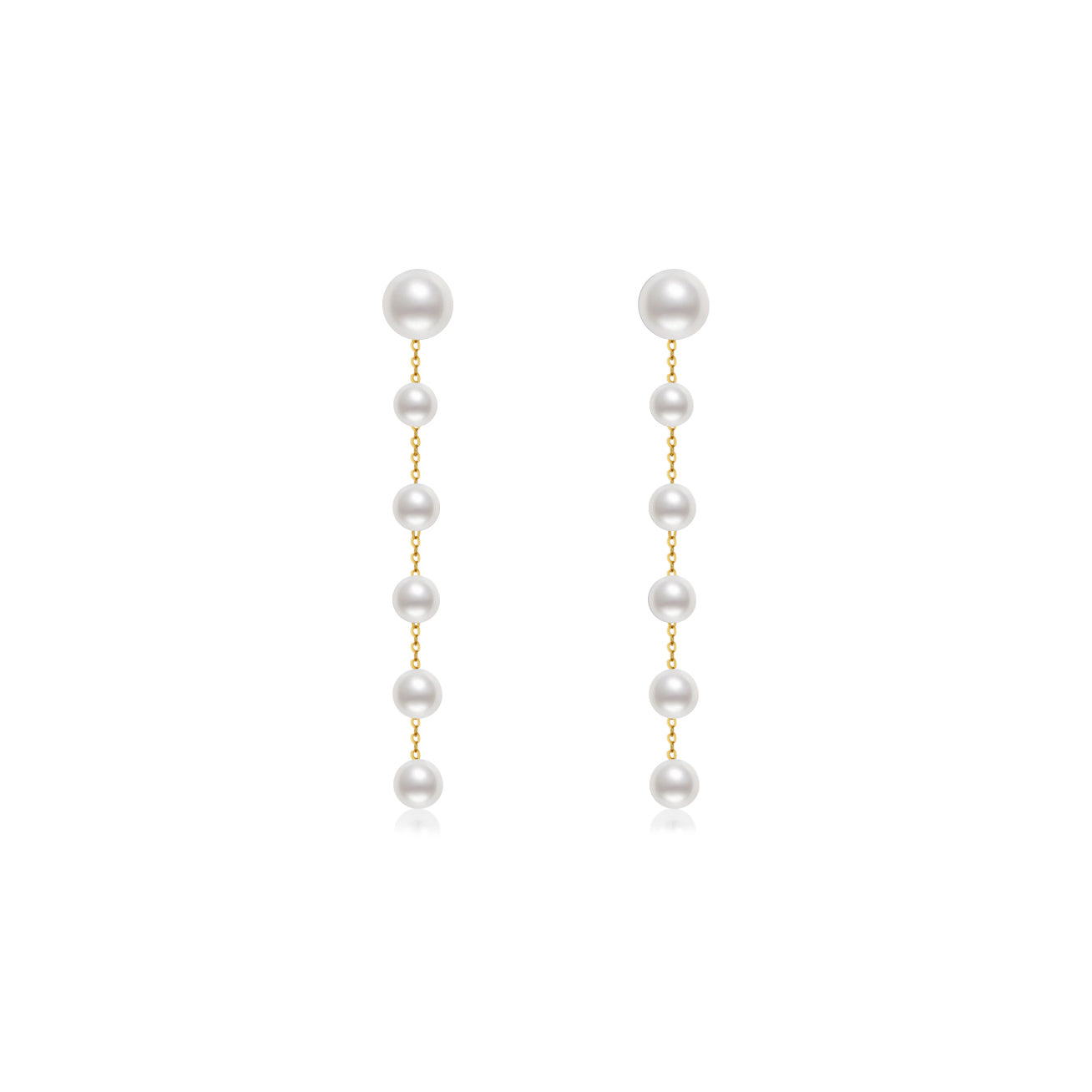 18K Gold Freshwater Pearl Earrings for Women - Elegant Dangle Pearl Jewelry Gift for Wedding, Anniversary & Special Occasions