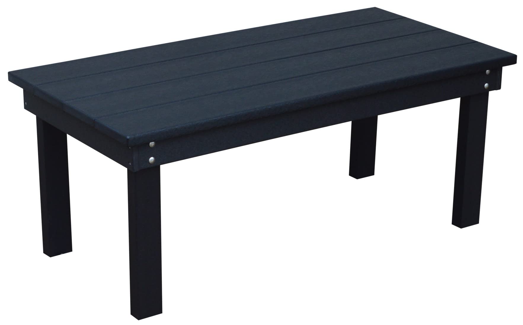 Furniture Barn USA Poly Hampton Coffee Table - Black Modern Side Table for Living Room, Office & Lounge Areas