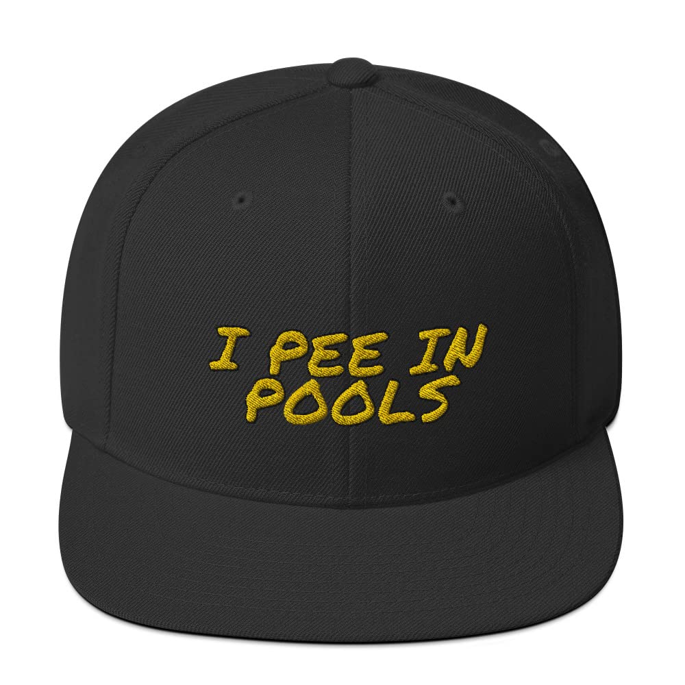 Funny I Pee in Pools Hat - Classic Snapback Cap for Swimming Pools & Beach Parties | Raunchy Humor Gift for Men & Women