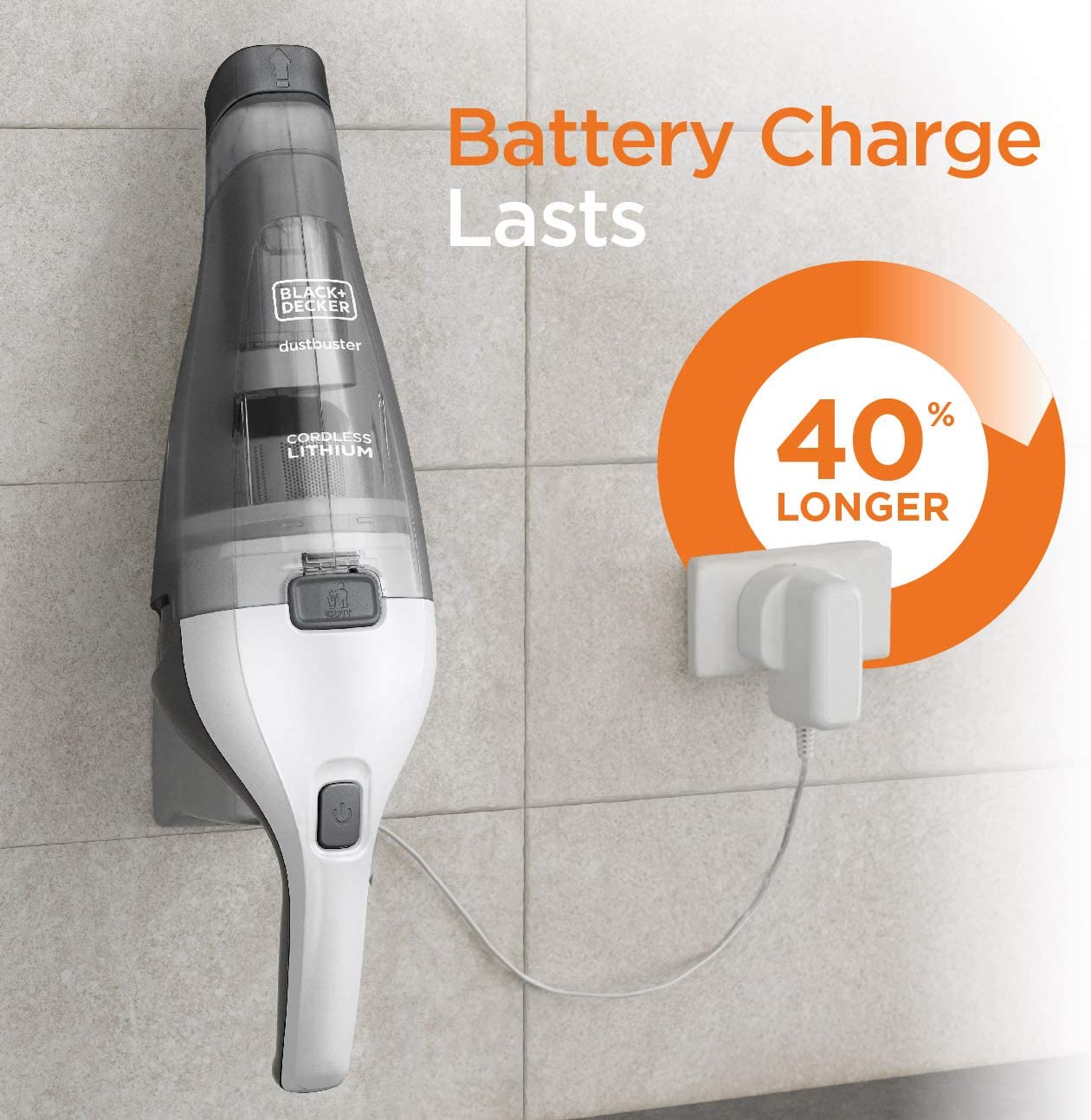 BLACK+DECKER HNVC215B10 Cordless Lithium Handheld Vacuum Cleaner - Powerful Dustbuster for Home, Car, and Pet Hair Cleaning