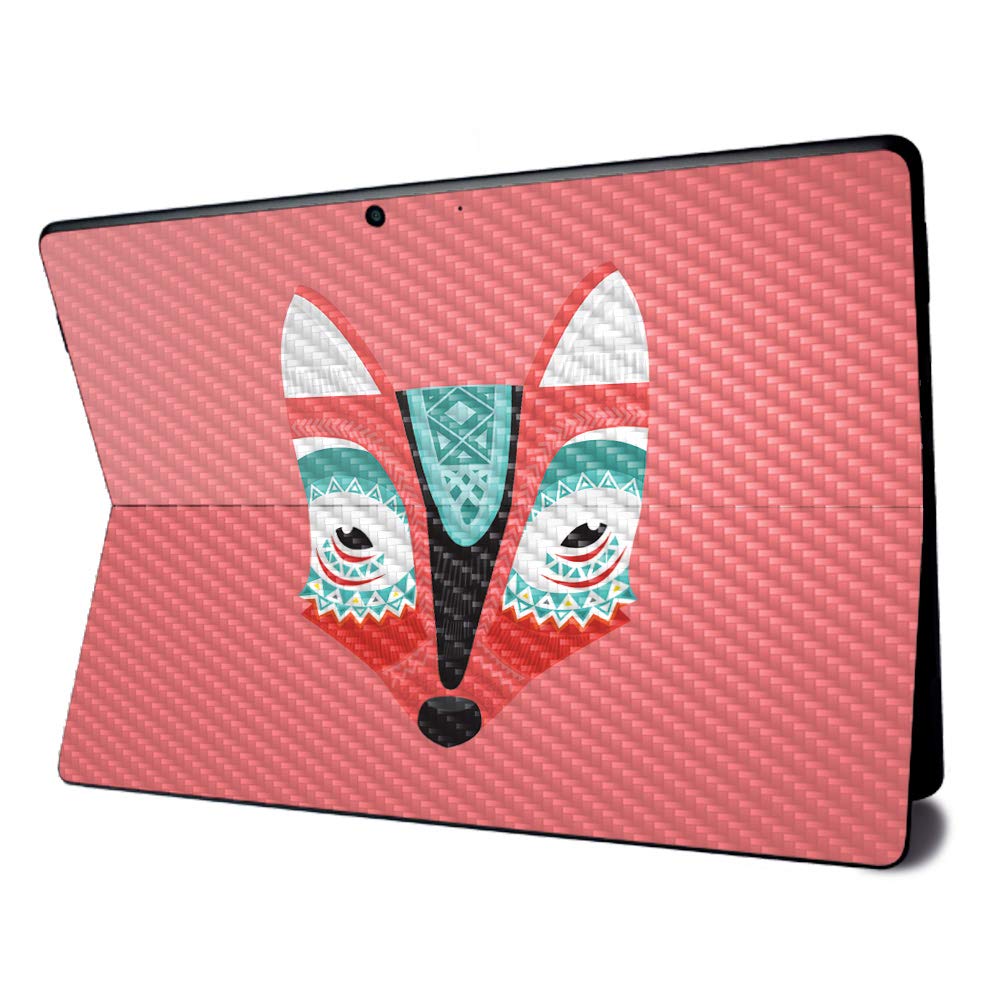 Premium Carbon Fiber Skin for Microsoft Surface Pro X - Aztec Fox Design | Textured Finish | Easy to Apply & Remove | Made in USA | Perfect for Work, Travel & Personal Style Protection
