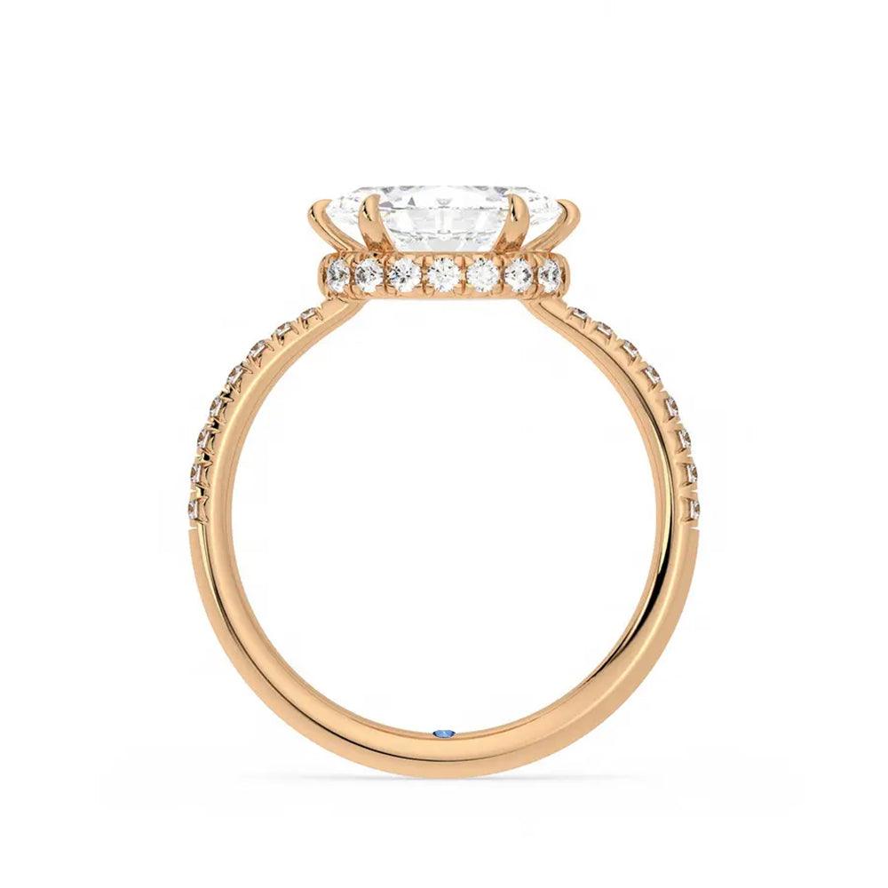 East West Marquise Cut Moissanite Engagement Ring with Hidden Anniversary Stone - Vintage Inspired Wedding Band for Women, Perfect for Proposals, Anniversaries & Romantic Occasions