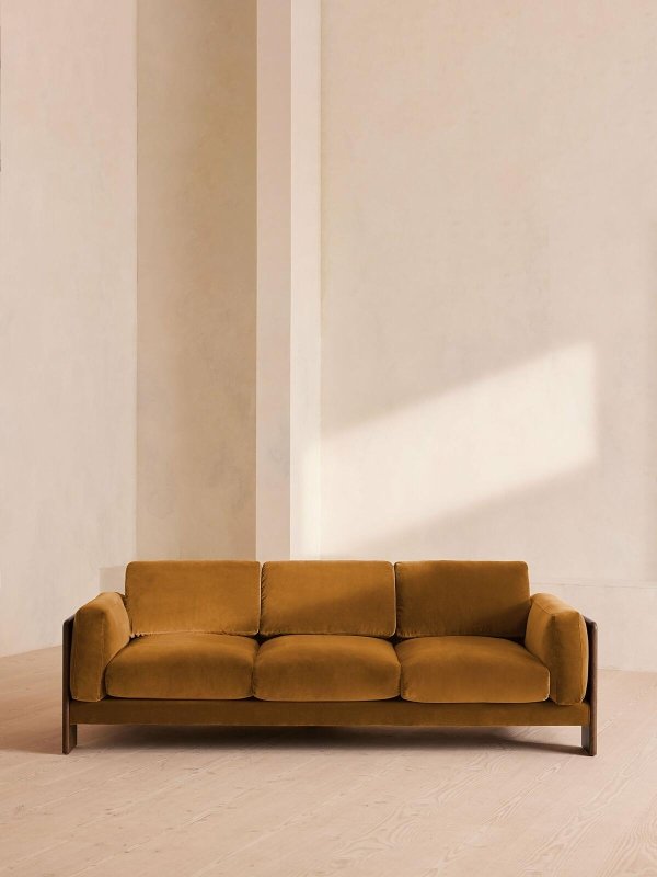 Handmade Designer Marcia 3-Seater Sofa with Reversible Cushions - Luxury Living Room Furniture for Home & Office Decor