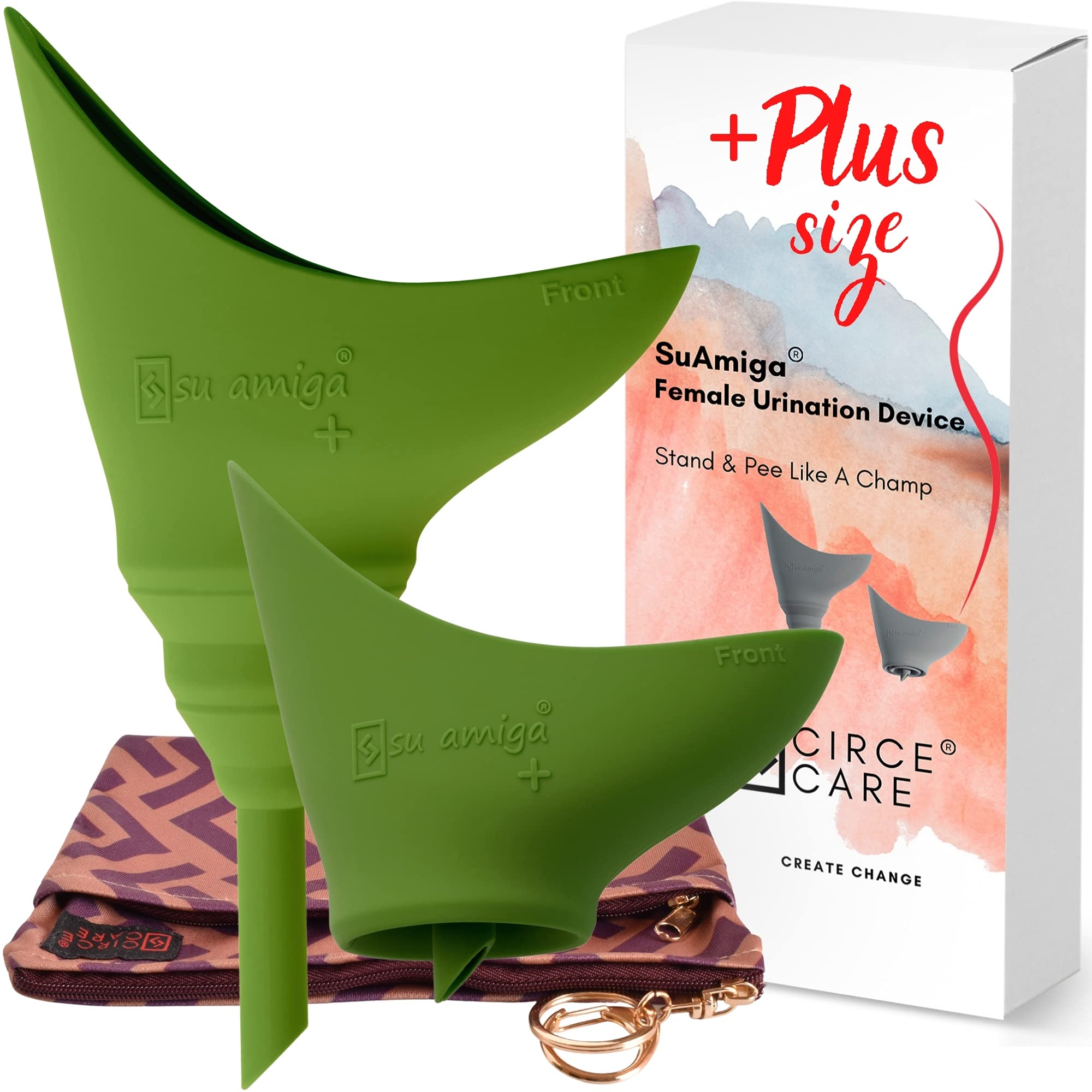 Collapsible Female Urination Device - Portable Reusable Women's Urinal for Standing Pee - Travel, Camping & Outdoor Pee Funnel - Soft, Firm & Plus Size Options - Perfect for Hiking, Road Trips & Emergency Situations