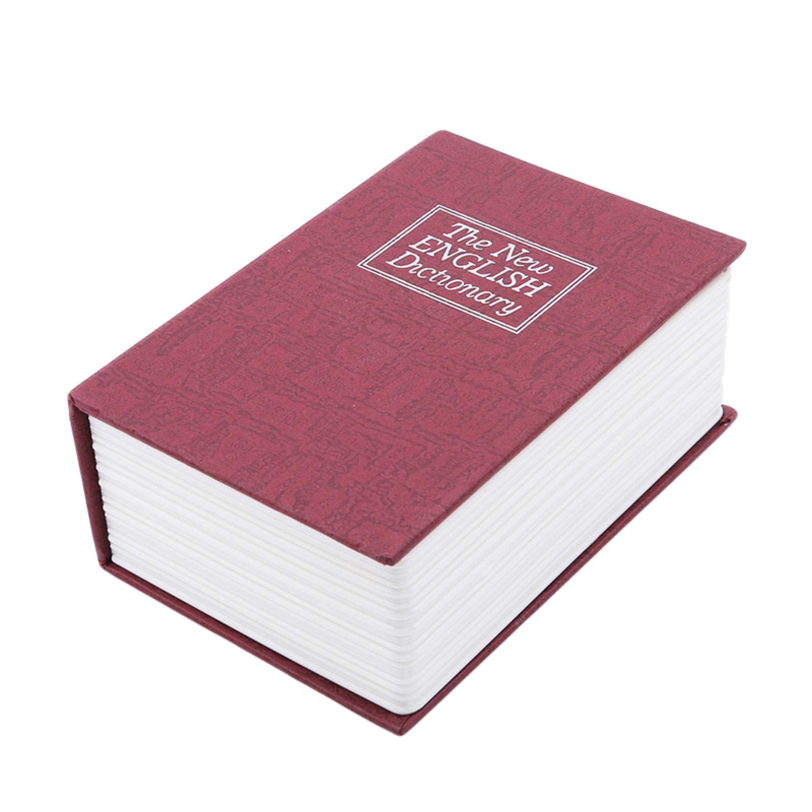 VJRQM Piggy Bank for Boys & Girls - Mini Safe Box Book with Lock for Money, Coins, Jewelry & Keys | Secret Hidden Storage | Perfect Gift for Kids | Use at Home, School or Travel (Style 1 Red)