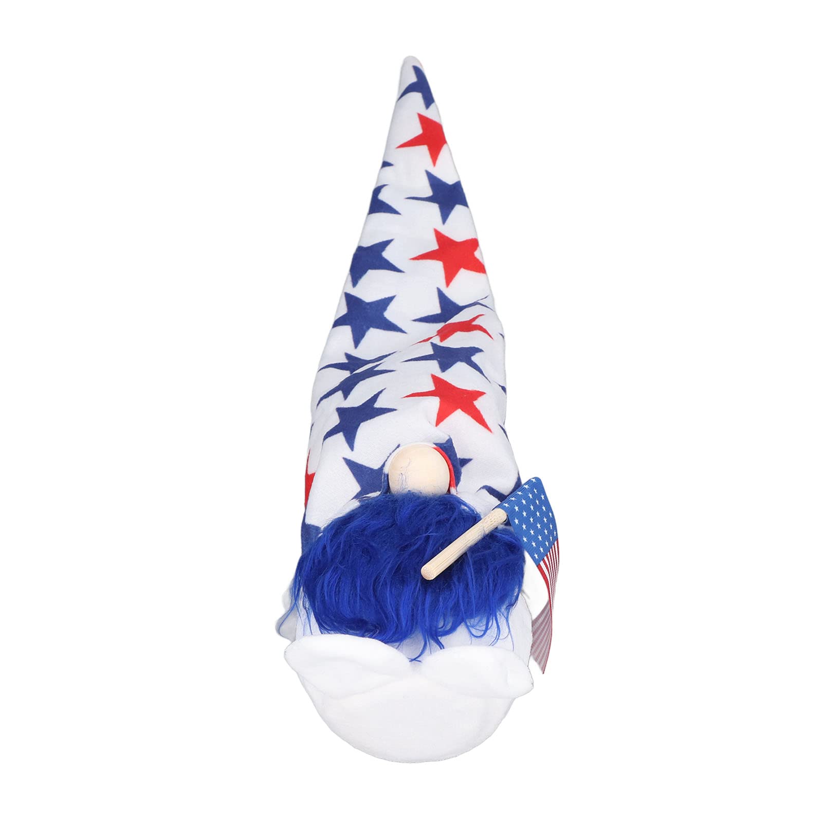 Handcrafted Faceless Dwarf Doll - Patriotic Gnome Home Decor for Living Room, Garden & Office (Blue Beard) | Unique Gift Idea for Christmas, Housewarming & Collectors