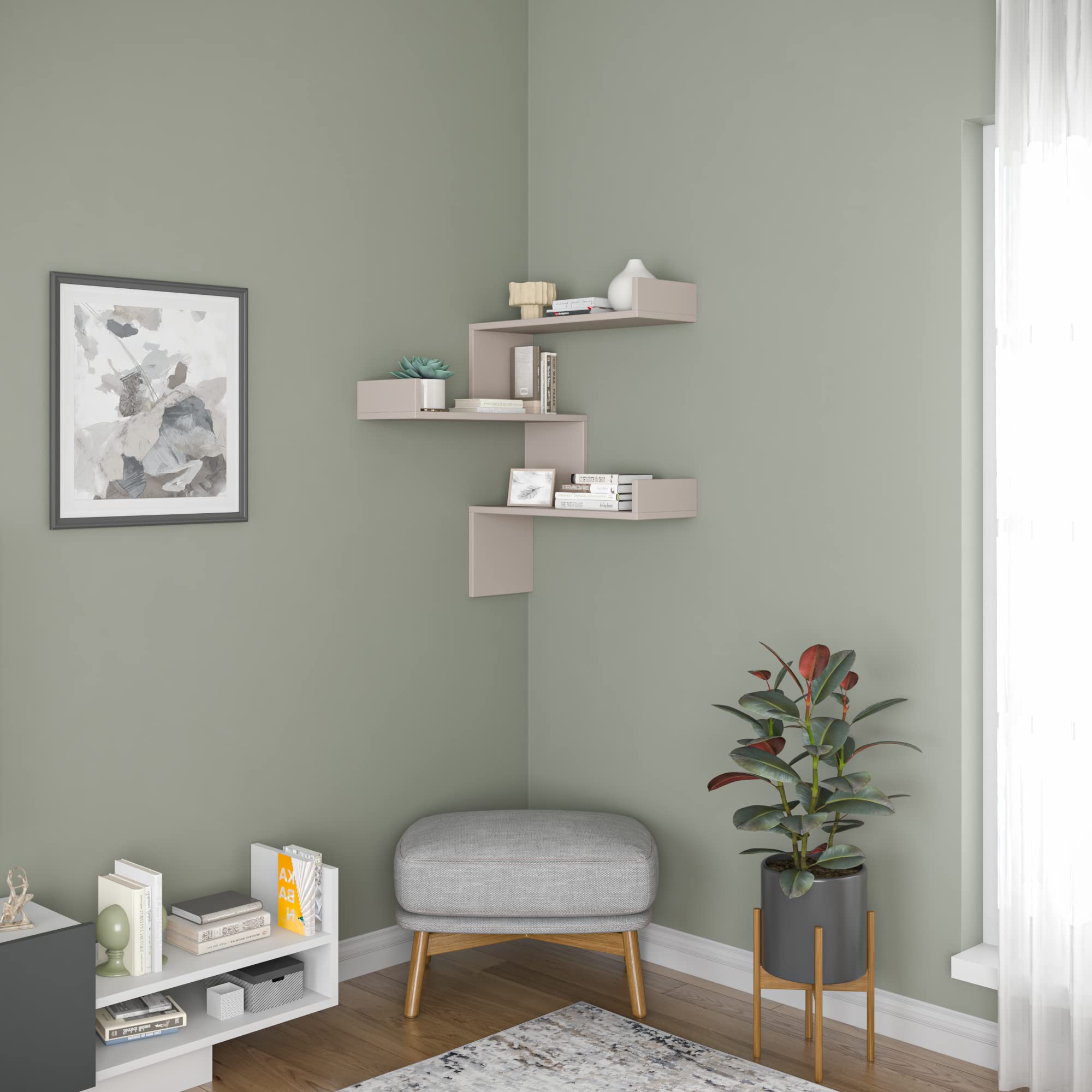 Modern Mocha Wall Shelf - 35.43