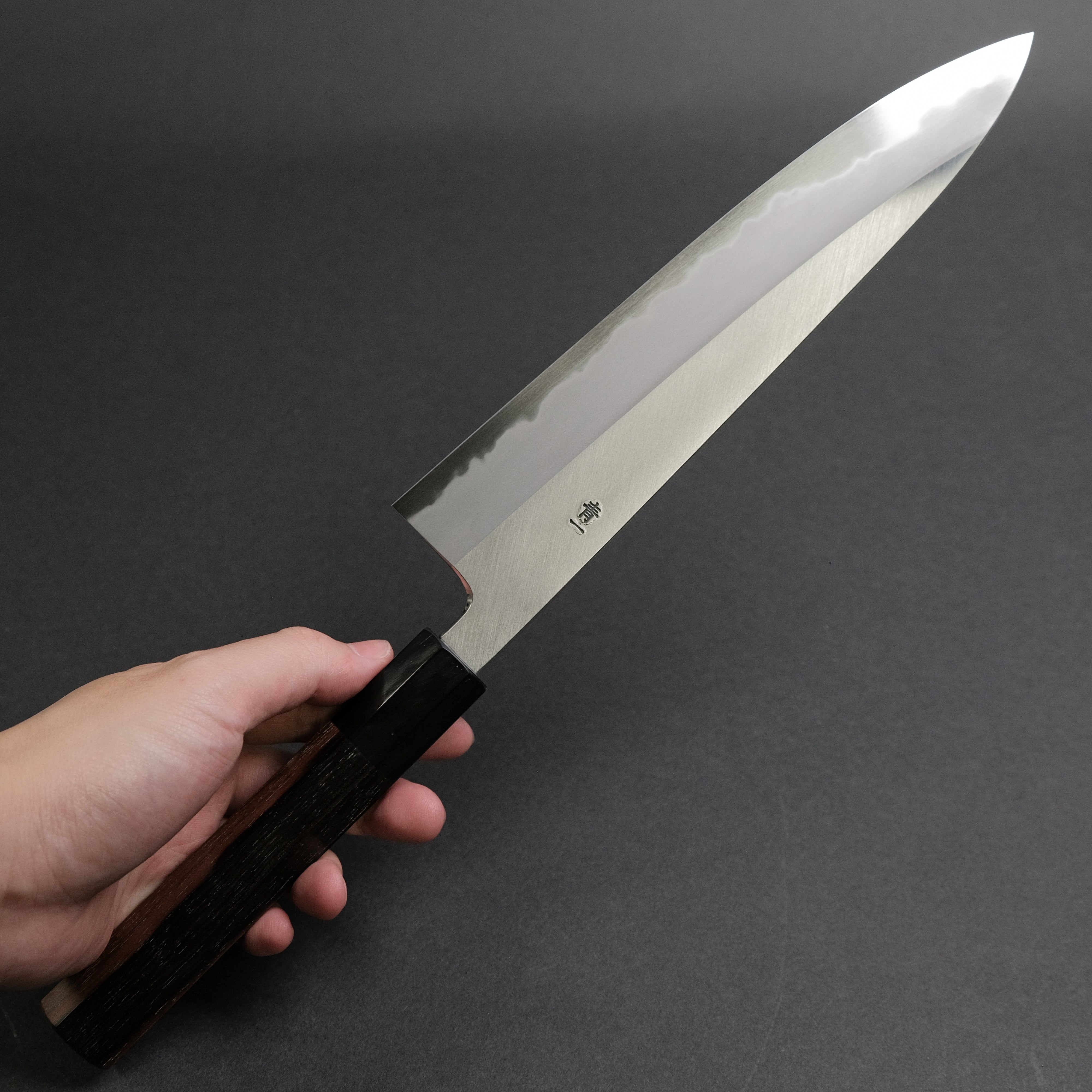Hitohira Tanaka Kyuzo Blue #1 Migaki Gyuto 240mm Japanese Chef Knife - Taihei Makassar Ebony Handle - Perfect for Sushi, Meat Slicing & Professional Kitchen Use