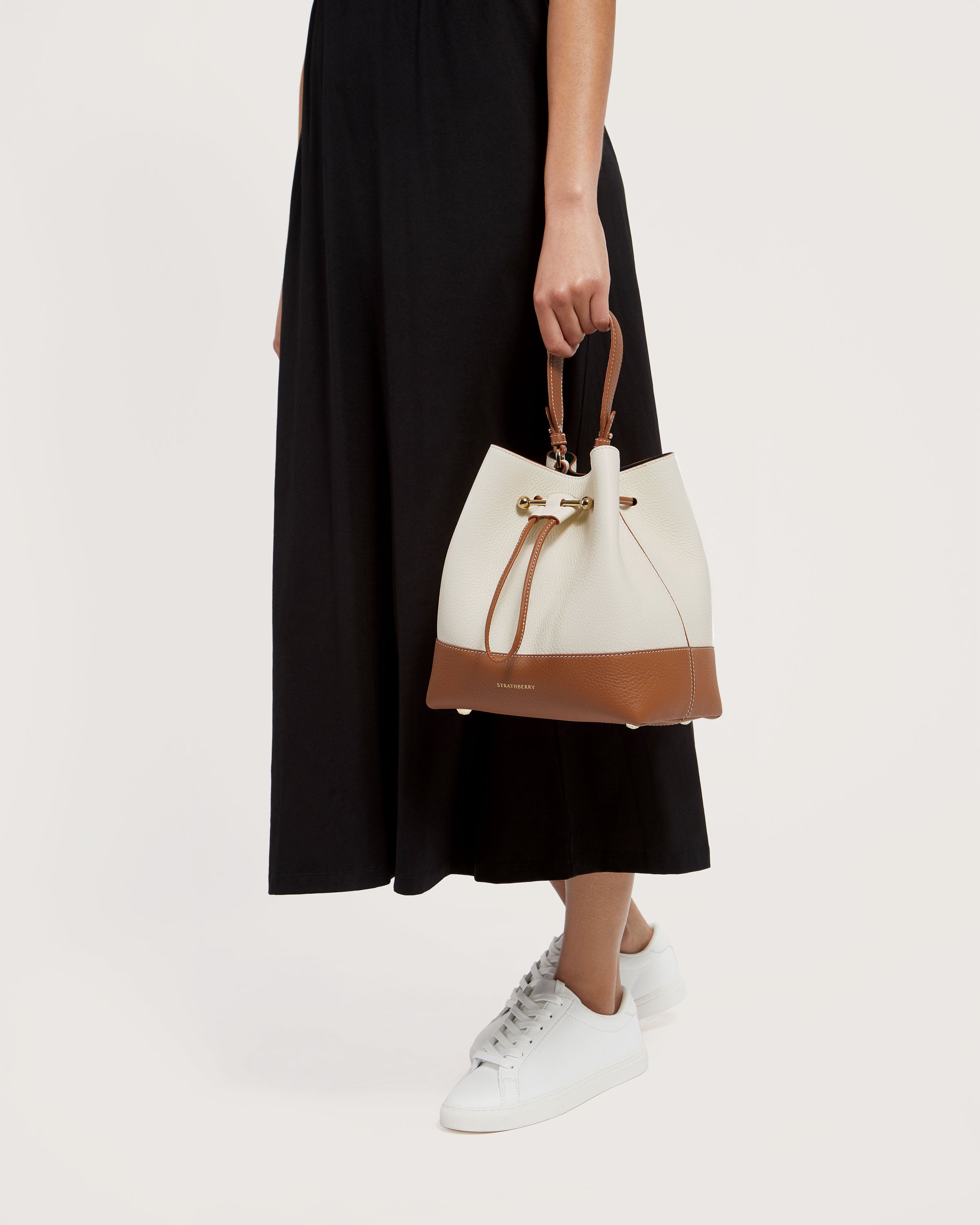 Osette Midi Dress in Vanilla & Tan - Elegant Casual Summer Dress for Women | Perfect for Beach Vacations, Brunch Dates & Outdoor Weddings