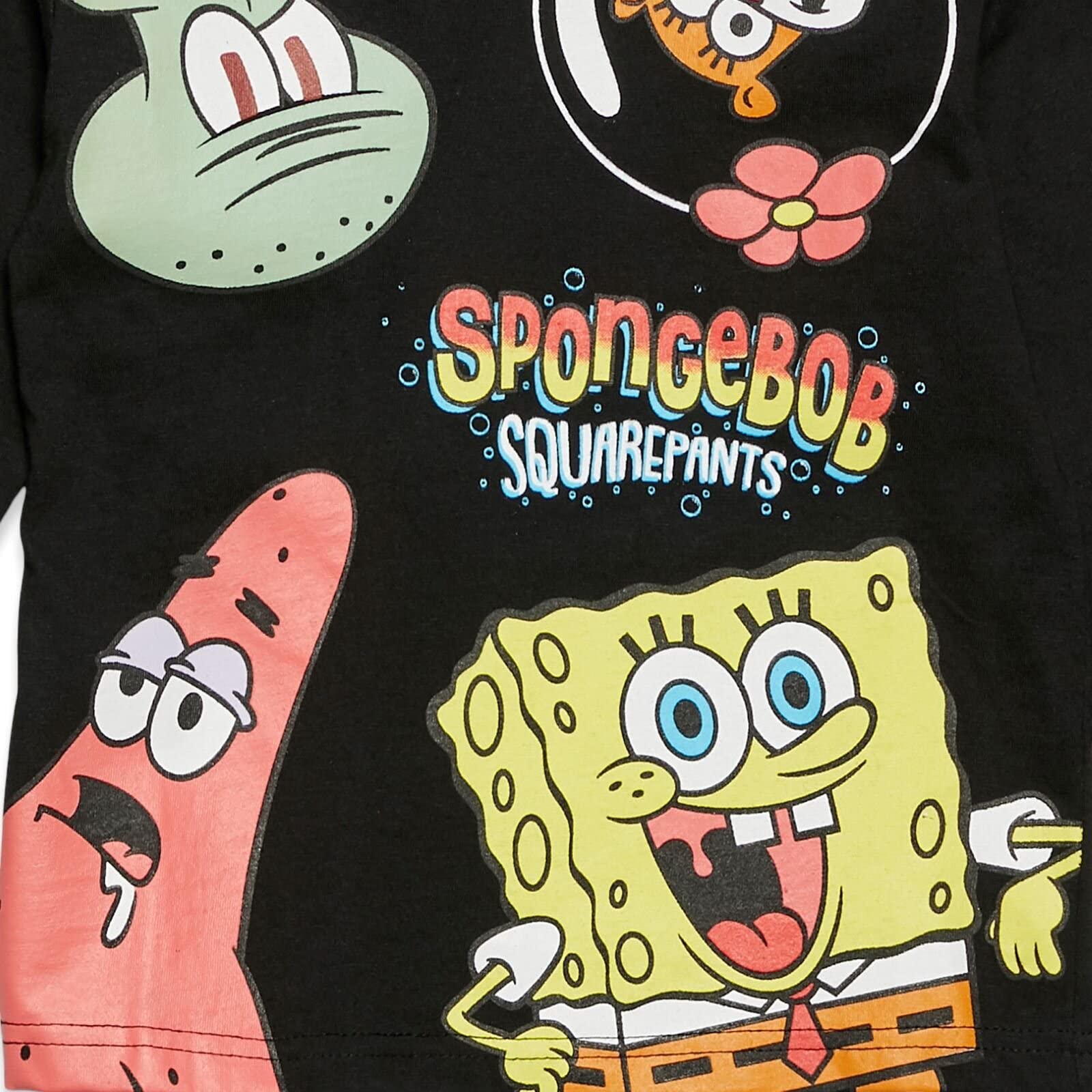 SpongeBob SquarePants Patrick & Squidward 2-Pack Long Sleeve T-Shirts for Toddlers & Kids | Cartoon Character Tees for Boys & Girls | Perfect for School, Playdates & Family Outings
