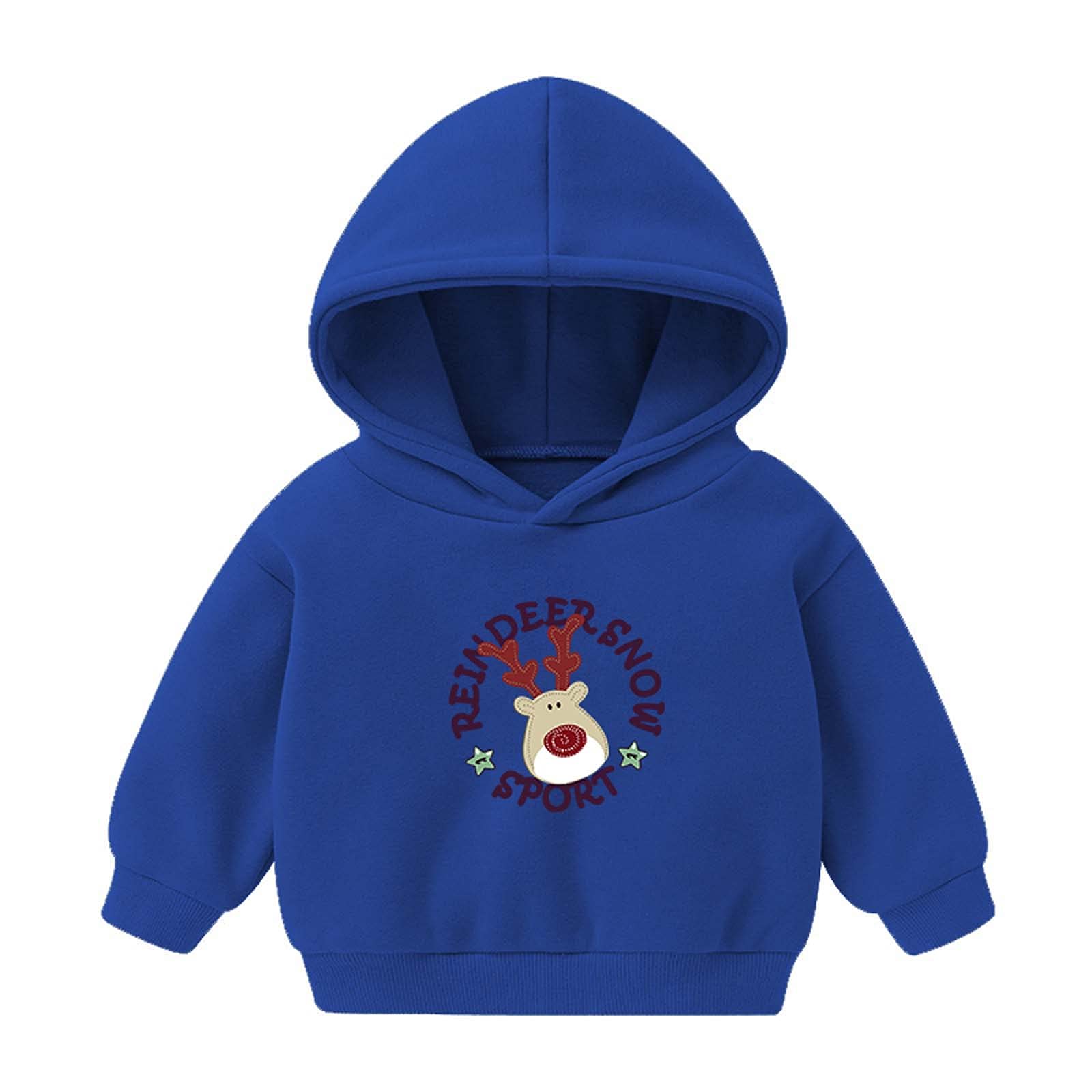 Christmas Cartoon Hooded Sweatshirt for Kids - Winter Pullover for Boys & Girls