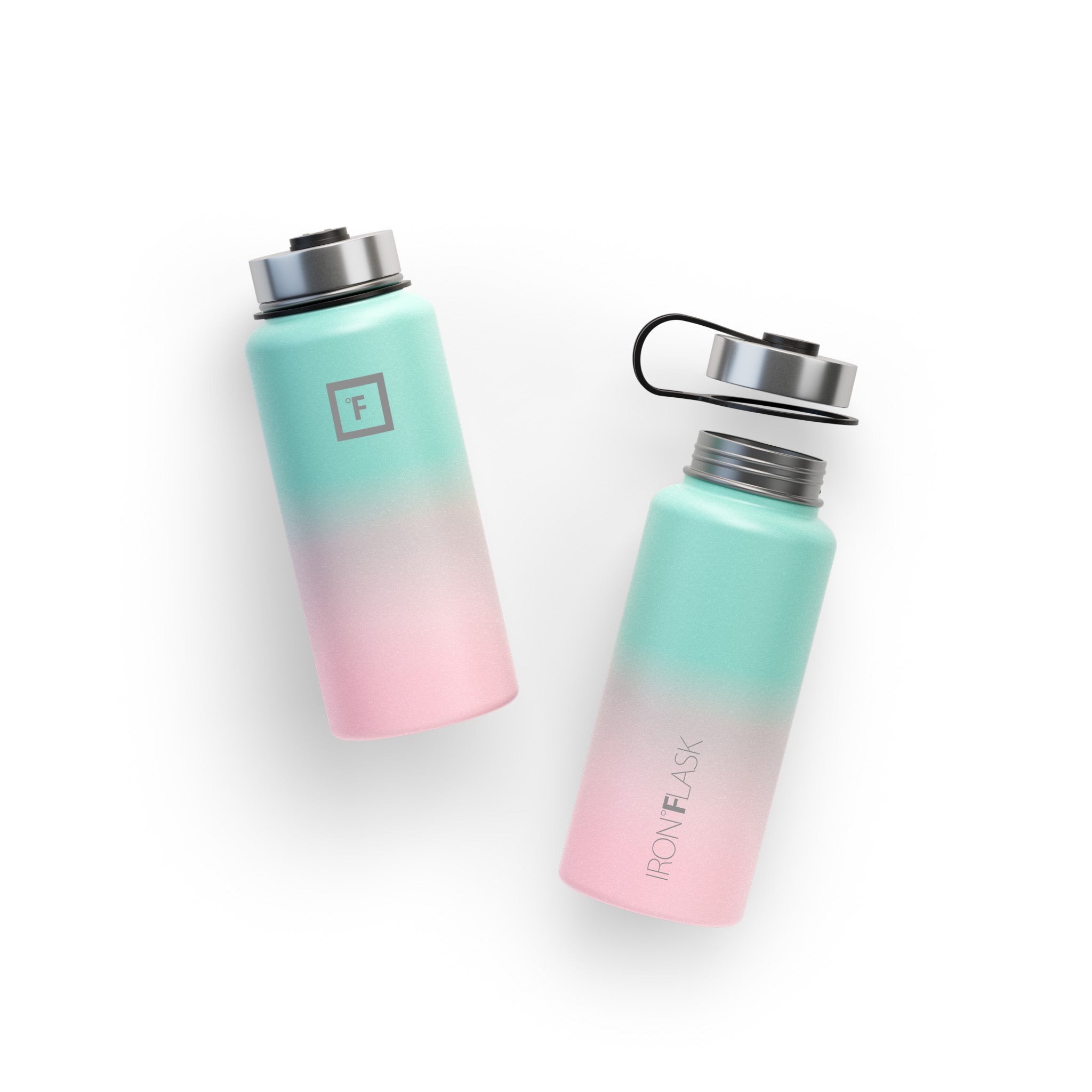 32 Oz Wide Mouth Water Bottle with Spout Lid - Leak Proof Stainless Steel Insulated Water Bottle for Gym, Hiking & Outdoor Activities
