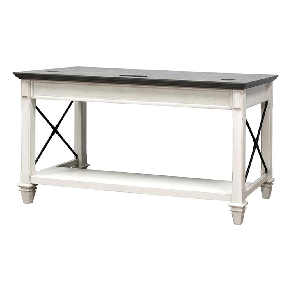 Martin Furniture Writing Table - White Modern Home Office Desk for Study, Work & Writing | Compact Computer Desk for Small Spaces & Apartments