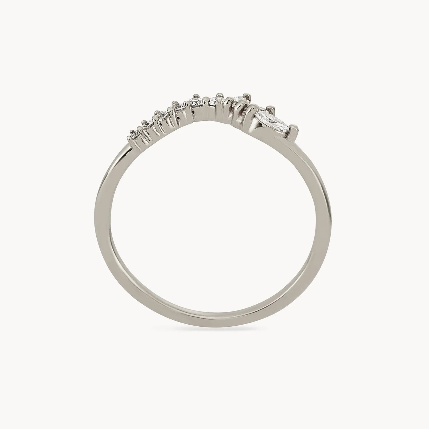 14K White Gold Diamond Band Ring for Women - Elegant Wedding & Engagement Jewelry Gift for Her - Perfect for Anniversaries, Proposals & Special Occasions