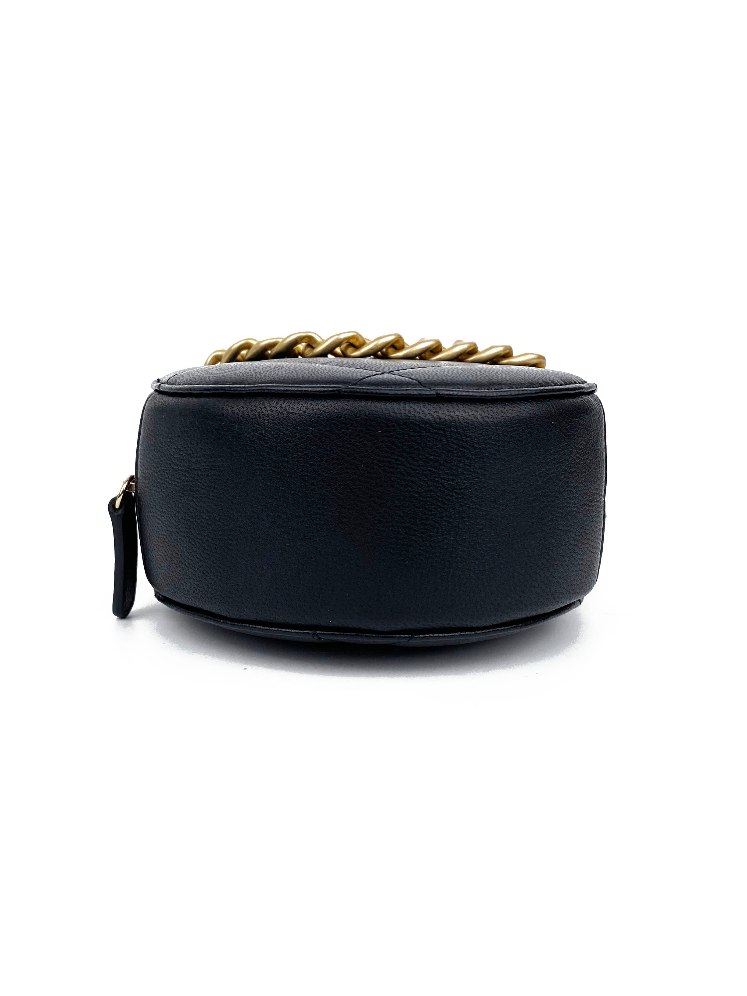 Chanel Black Quilted 19 Round Clutch Bag - Luxury Designer Handbag for Women | Perfect for Evening Parties, Date Nights & Special Occasions