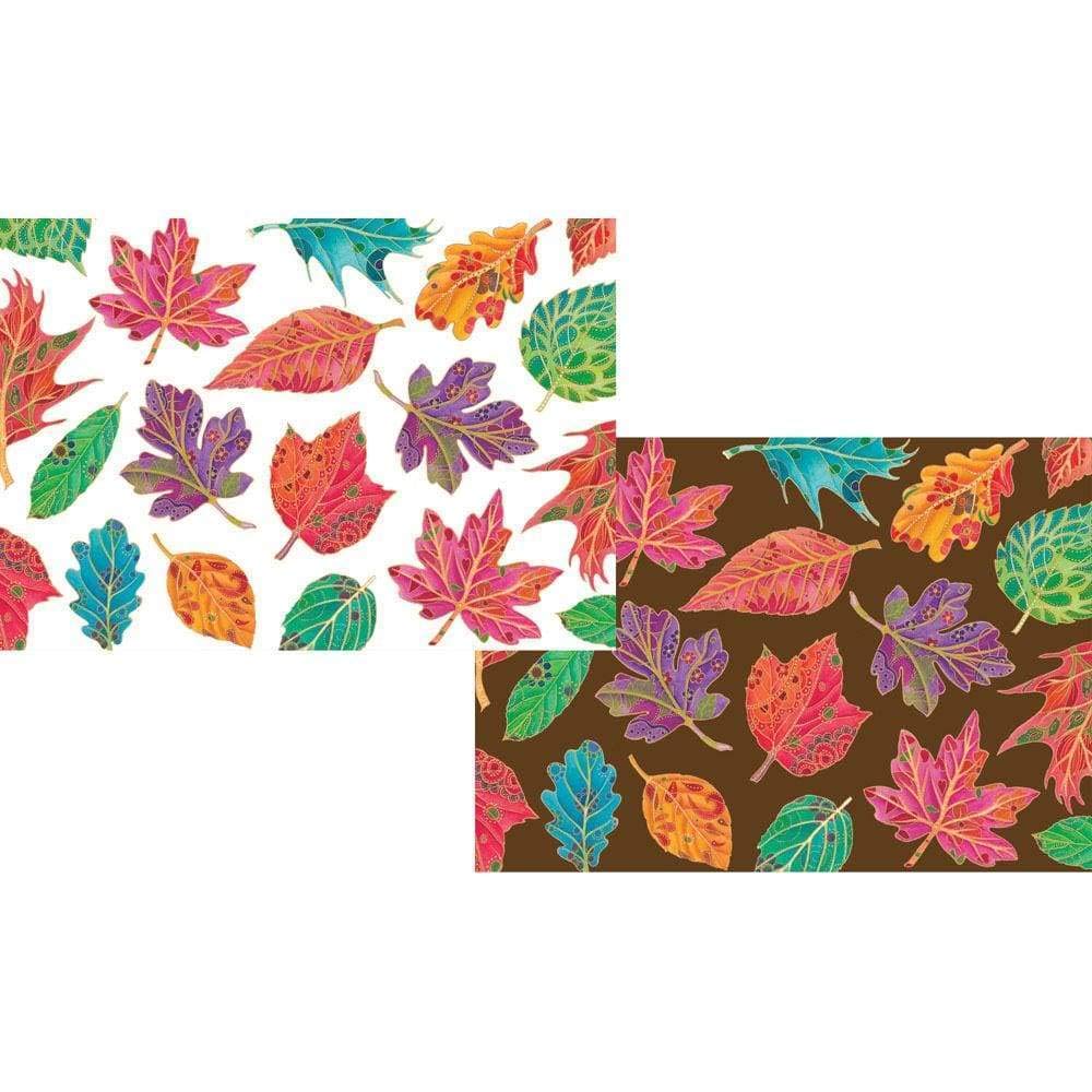 Elegant Caspari Jeweled Autumn Blank Note Cards Set - 32 Premium Boxed Cards & Envelopes for Thanksgiving, Holiday Greetings & Fall Wedding Invitations