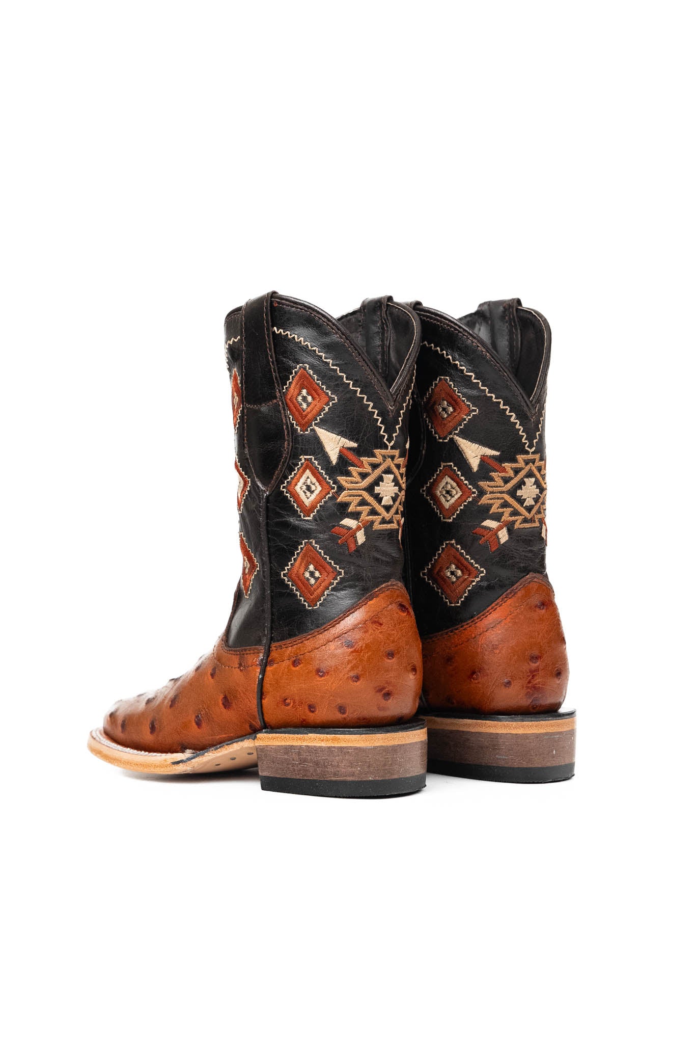 Little Ostrich Pro Rodeo Kids Boots - Western Style Cowboy Boots for Boys & Girls - Durable Leather Riding Boots for Rodeo, Horseback Riding & Country Fashion