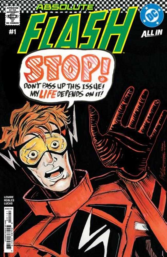 Absolute Flash #1 Cover I 1 in 25 Jeff Lemire Card Stock Variant - Rare Comic Book Collector's Edition for DC Fans & Investment
