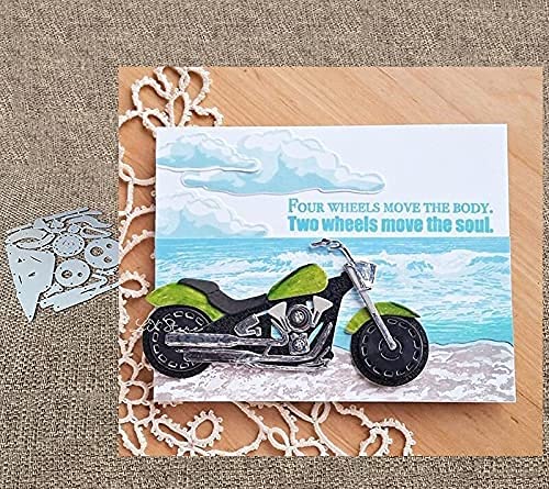 Premium Metal Stencil Cutting Dies for Motorcycle Decor, Scrapbooking & Cardmaking - Slimline Embossing Templates for Photo Albums, Memorial Cards & Paper Crafts | DIY Art Projects & Handmade Gifts