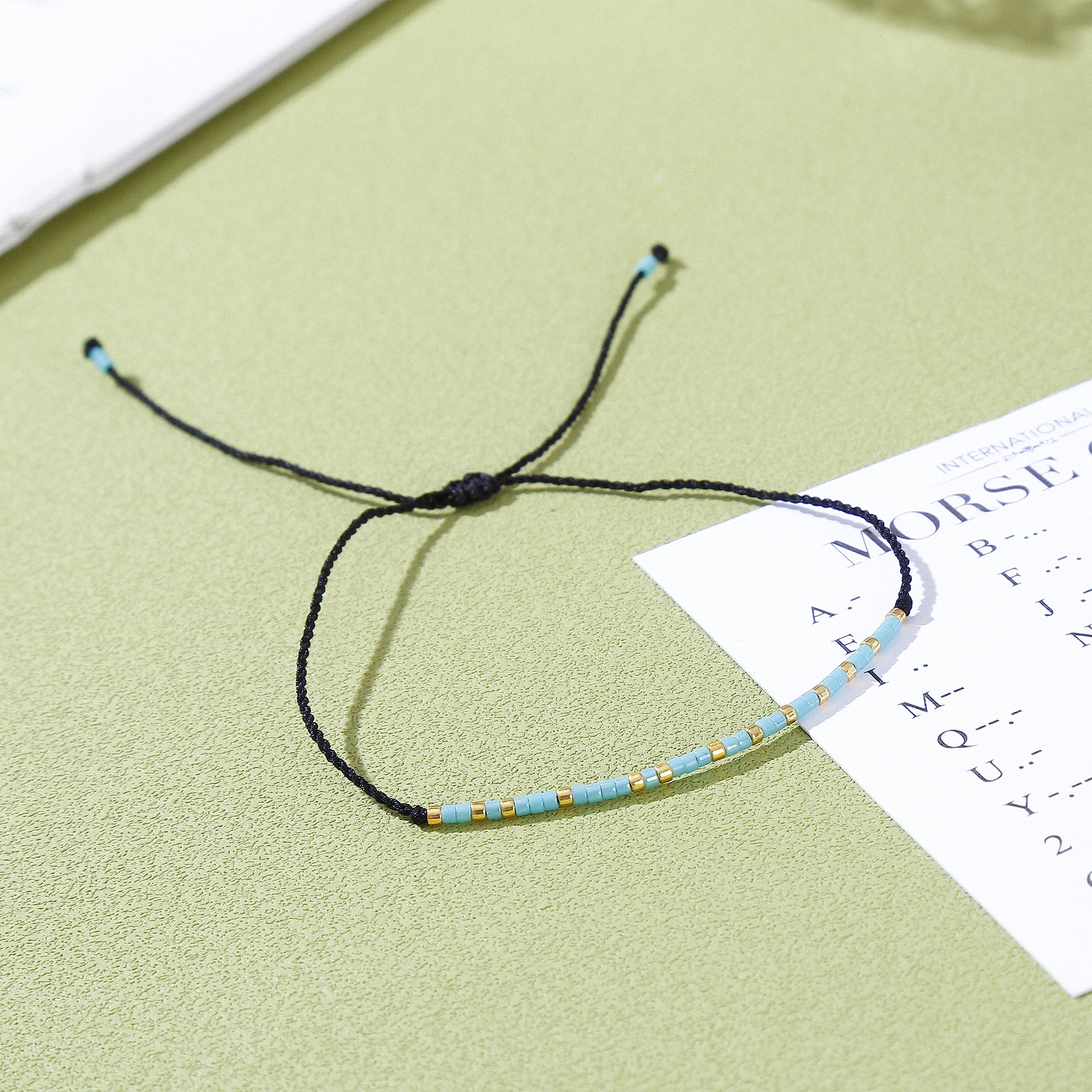 RareLove Morse Code Beaded Bracelet for Women - Inspirational Encouragement Gift for Friends, Divorce Breakup, Get Well - Waterproof Secret Message Jewelry with Tiny Pony Seed Beads | Perfect for Daily Wear, Special Occasions & Thoughtful Surprises