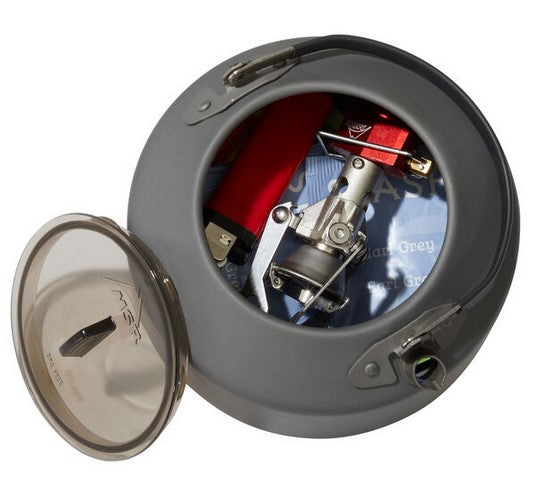 MSR Pika Teapot 1L - Lightweight Camping Tea Kettle for Backpacking, Hiking & Outdoor Adventures - Durable Stainless Steel with Heat-Resistant Handle - Perfect for Boiling Water on Stoves or Campfires