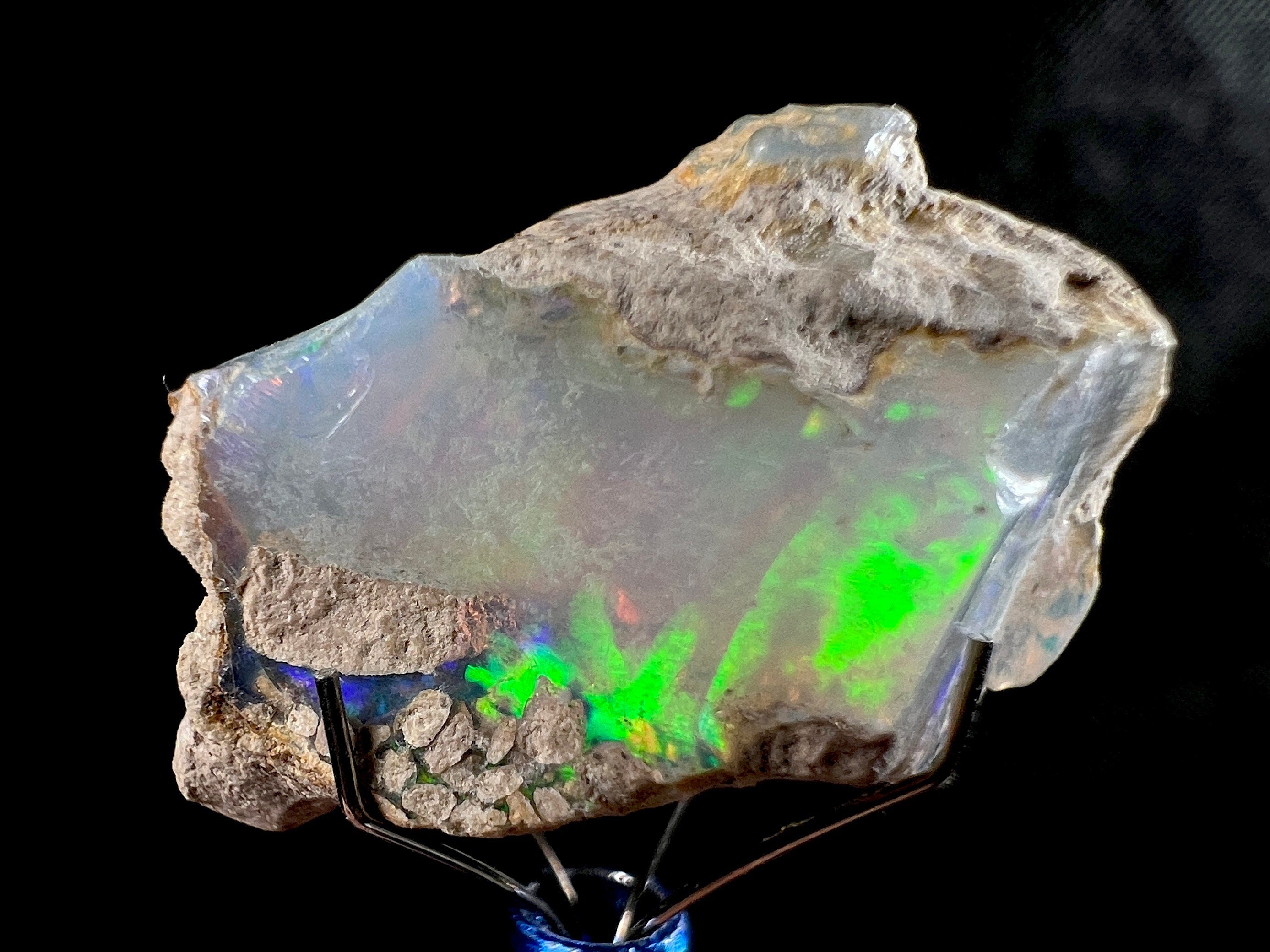 Premium 4A Welo Opal Raw Crystal - Cutting Grade for Jewelry Making, Certified Natural Opal Gemstone (50618) - Perfect for Rings, Necklaces & Handcrafted Designs