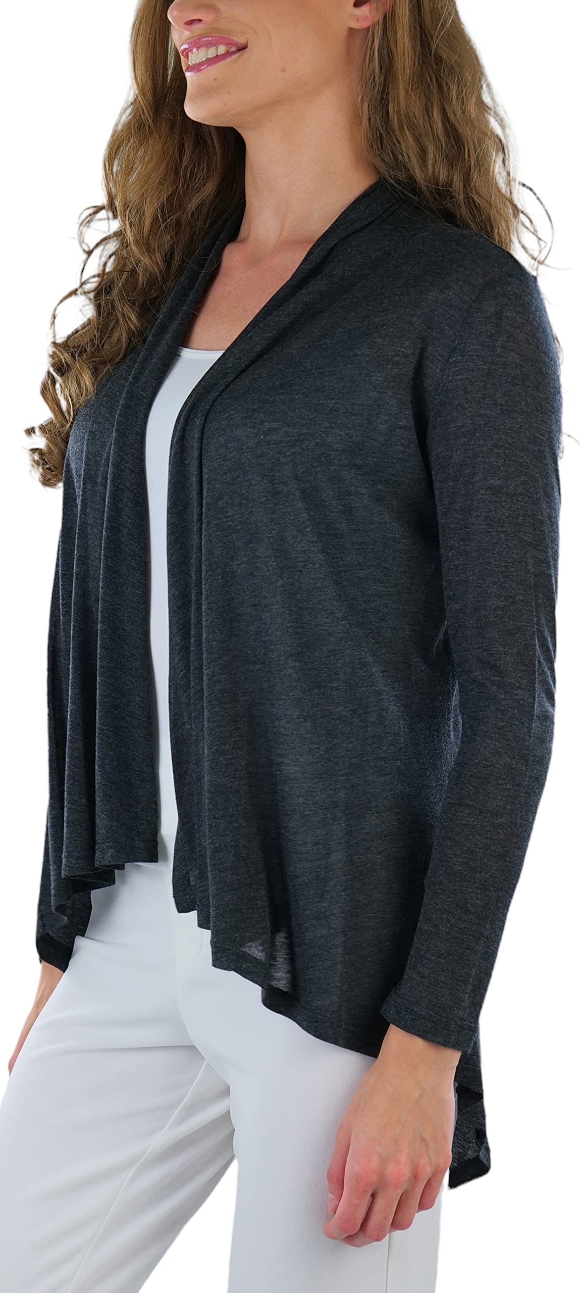 Stylish Women's Lightweight Long Sleeve Open Front Cardigan Sweater - Perfect for Office, Casual Outfits & Layering in Fall/Winter