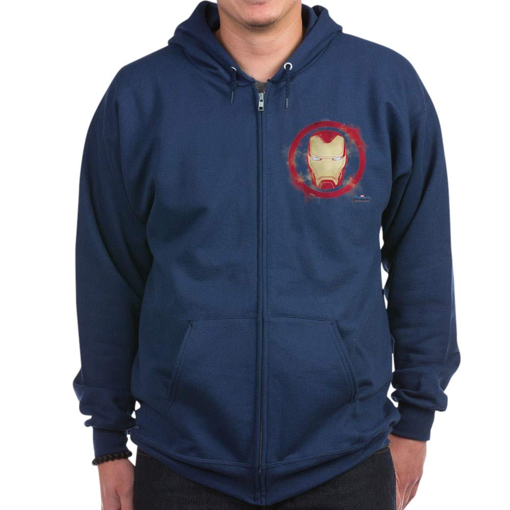 Iron Man Zip Up Hoodie with Head Design - Marvel Superhero Graphic Pullover for Men & Women - Perfect for Cosplay, Casual Wear & Gifts