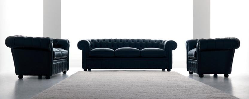 Chesterfield Three-Seat Sofa - Classic Leather Tufted Couch for Living Room, Office & Lounge - Perfect for Home Decor, Relaxing & Entertaining