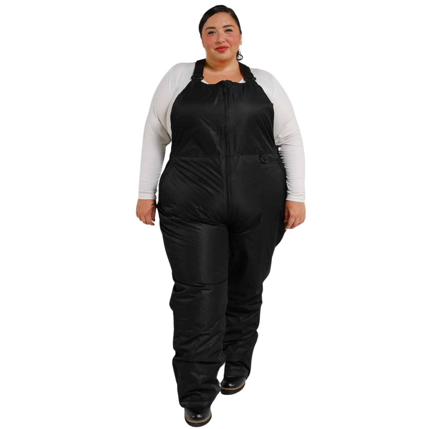 Women's Plus Size 1X-6X Waterproof Ski Snow Bib Pants with Higher Front - Warm Winter Snowboarding Overalls for Outdoor Activities & Mountain Adventures