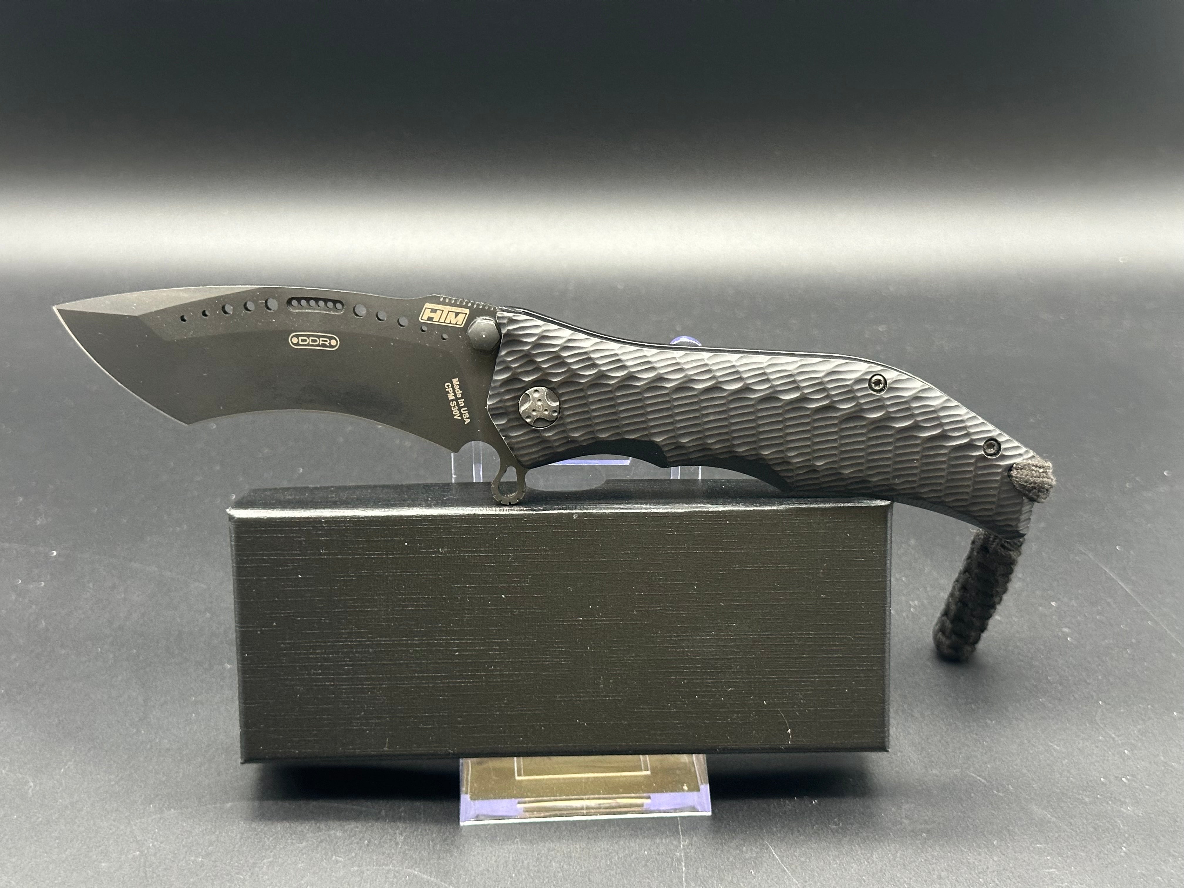 HTM Darrel Ralph Large Gun Hammer Radian Liner Lock Knife - Tactical Folding Pocket Knife for Outdoor Camping, Hunting & Survival Gear