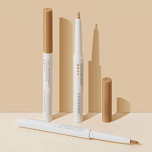 Natural Light-Sensitive Concealer Pencil - Waterproof Contour Stick for Dark Circles & Blemishes | Perfect for Everyday Makeup & Professional Beauty Looks