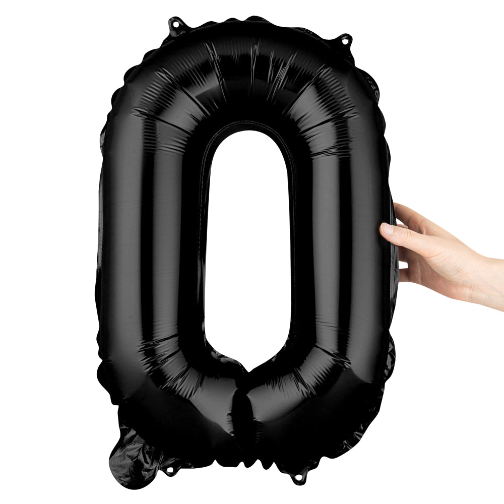 Balloonify Black Mylar Number 0 Balloon - 16 Inch Large Foil Balloon for Birthday Parties, Anniversaries & Celebrations (1 Count Box)