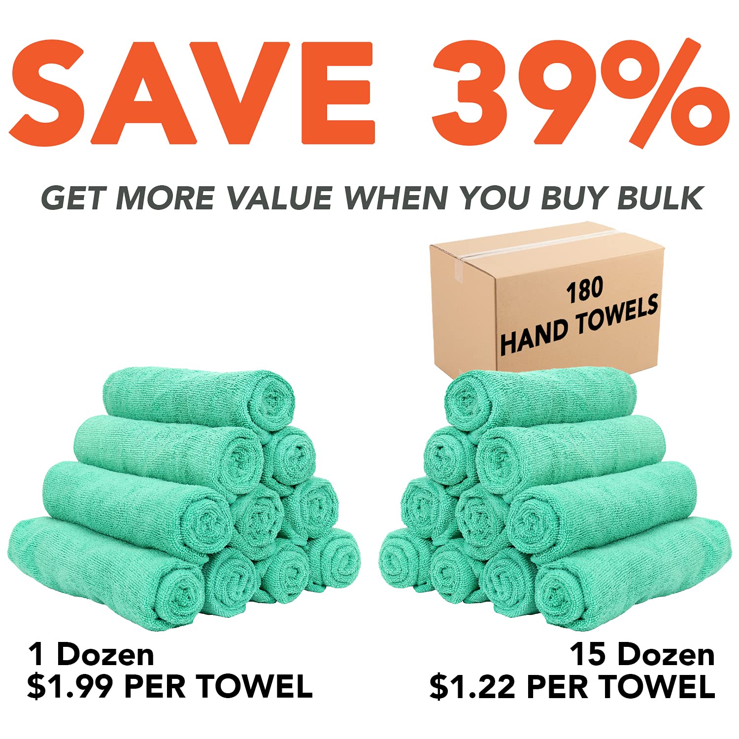 **Arkwright Microfiber Gym Towel - Bulk Pack of 180 | Soft, Lightweight & Quick-Drying Hotel Quality Towels | Super Absorbent for Workouts, Yoga & Spa | 15