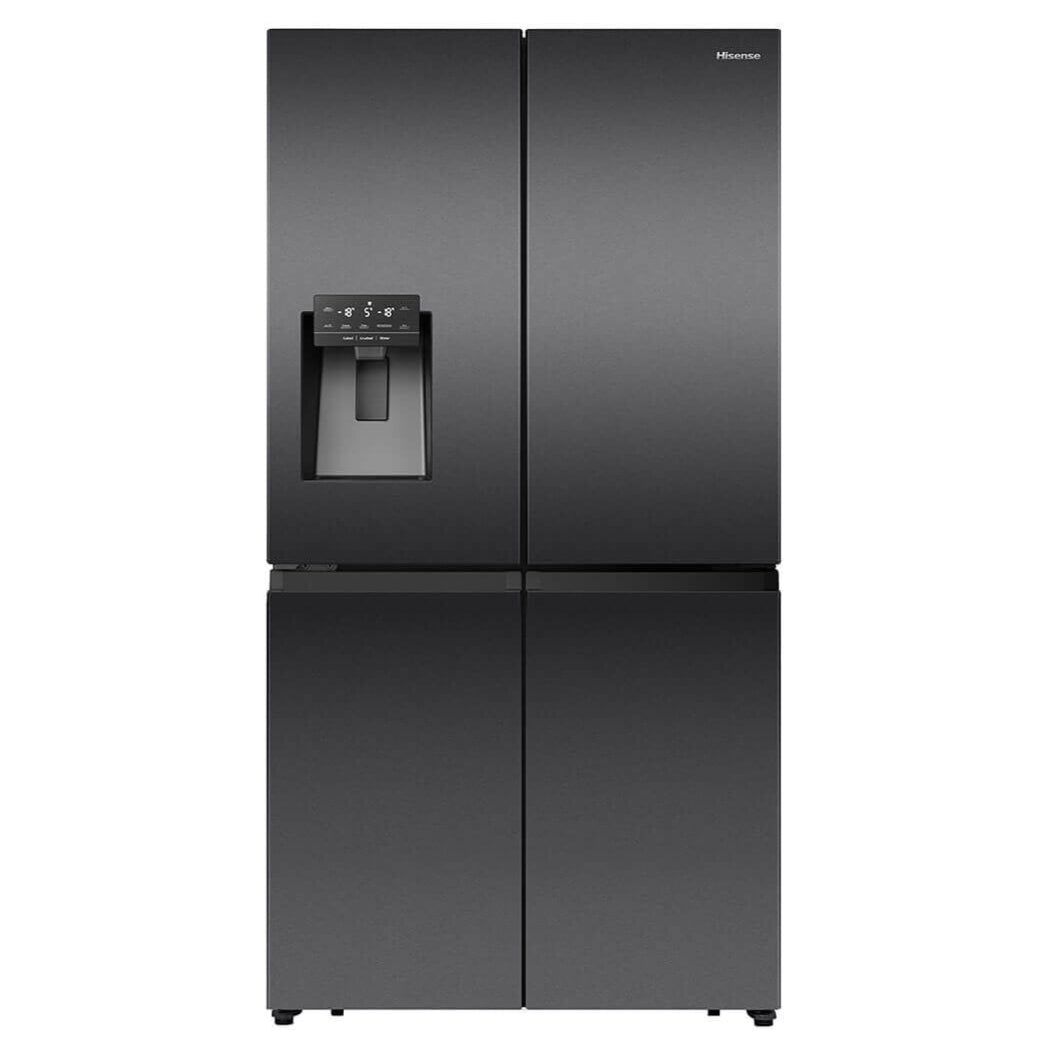 Hisense 585L PureFlat Eclipse Refrigerator - Dark Stainless Steel HRCD586TBWB - Large Capacity French Door Fridge for Modern Kitchen & Family Use