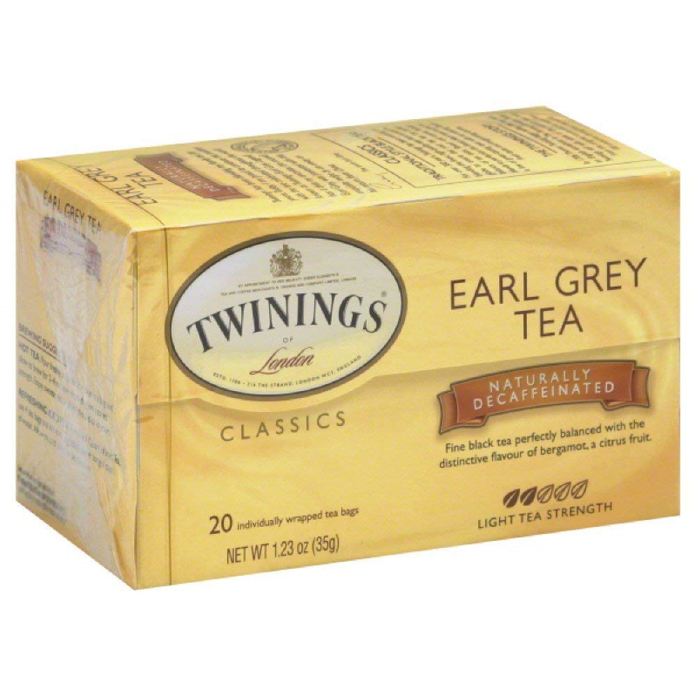 Twinings Decaffeinated Earl Grey Tea Bags - 20 Count Box (Pack of 12) | Premium Black Tea for Relaxation & Evening Enjoyment | Perfect for Afternoon Tea, Office Break or Gift Giving