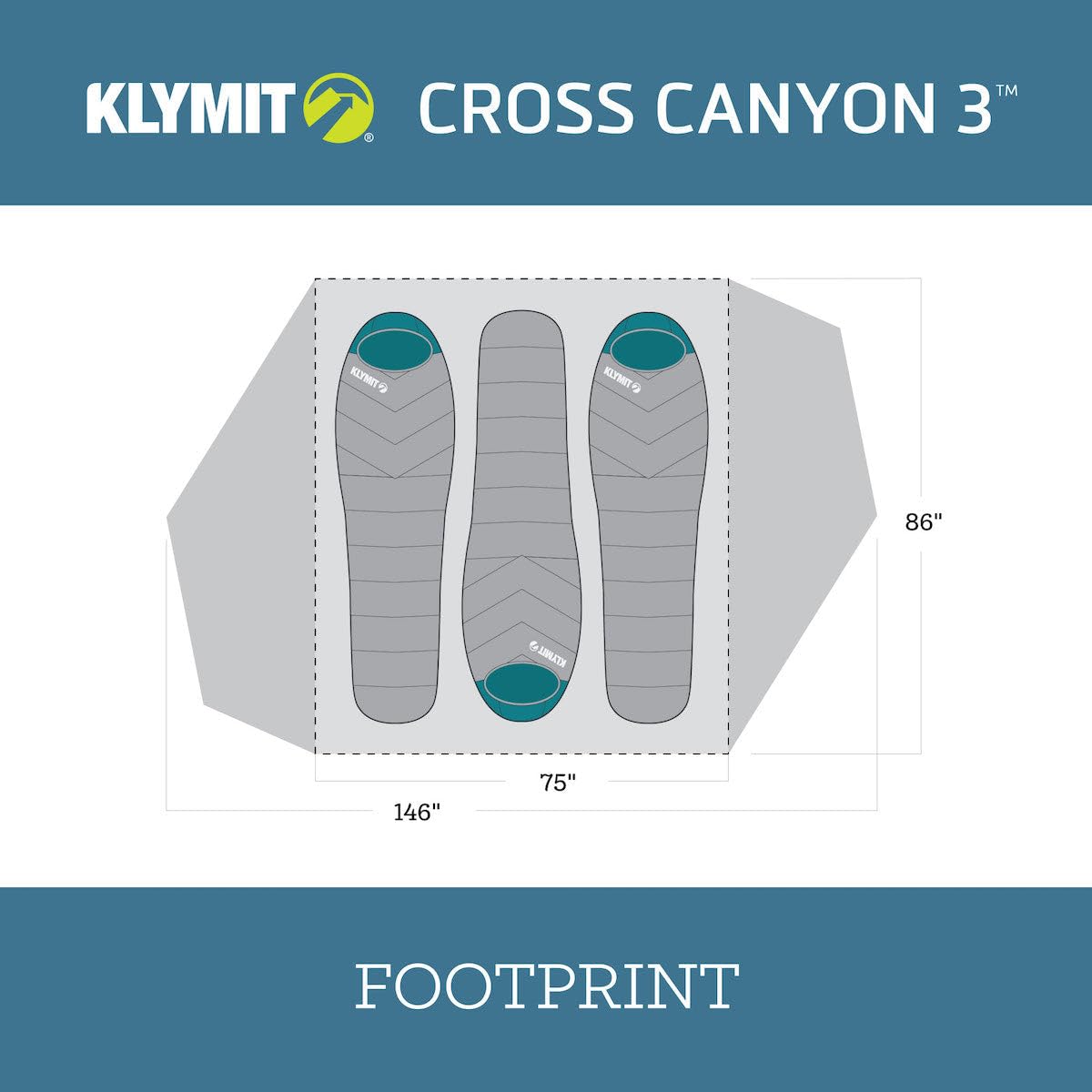 Cross Canyon 3-Person Camping Tent - Lightweight, Waterproof & Spacious for Hiking, Backpacking & Outdoor Adventures