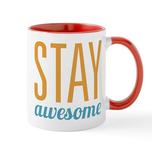 White/Red Inside - Stay Awesome Mug