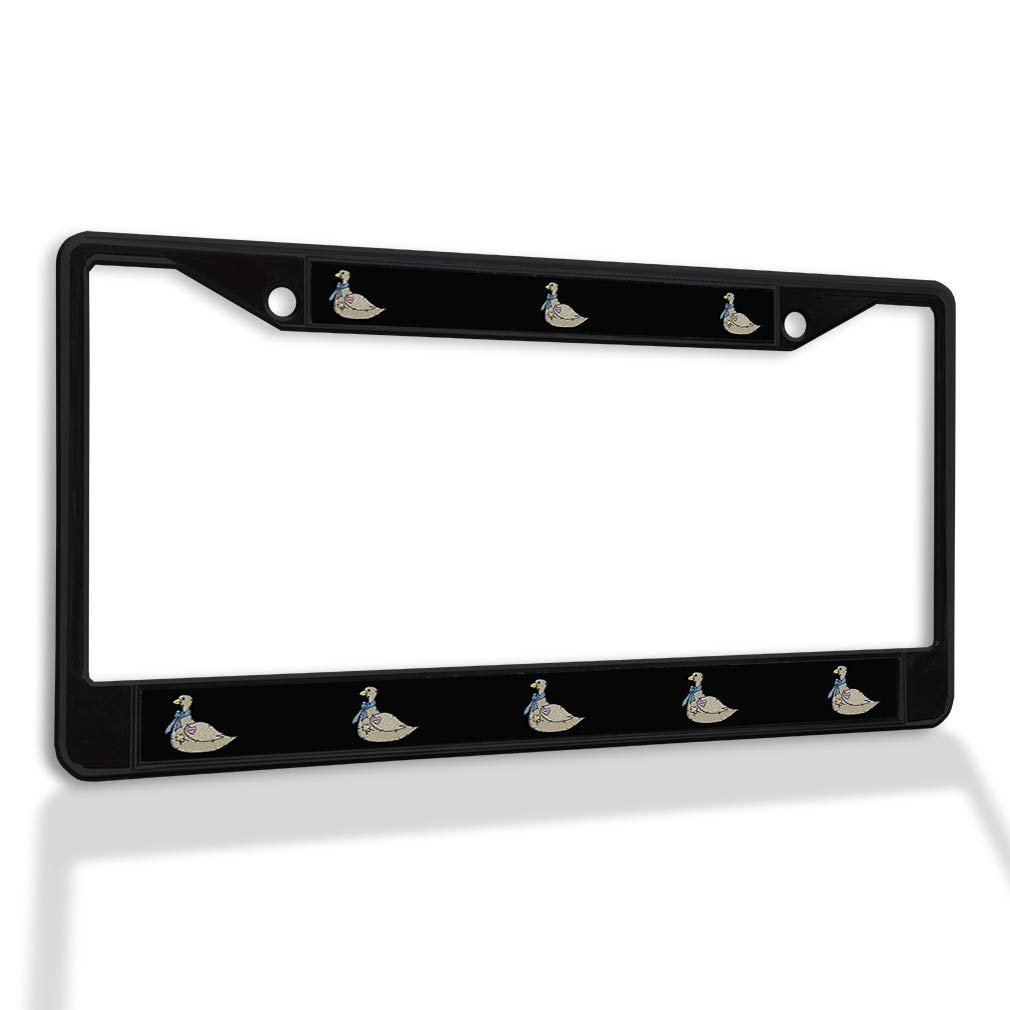 Sturdy Metal Insert License Plate Frame - Weatherproof Black Car Accessory with 2 Hole Design - Perfect for Trucks, SUVs & All Vehicles in Harsh Weather Conditions