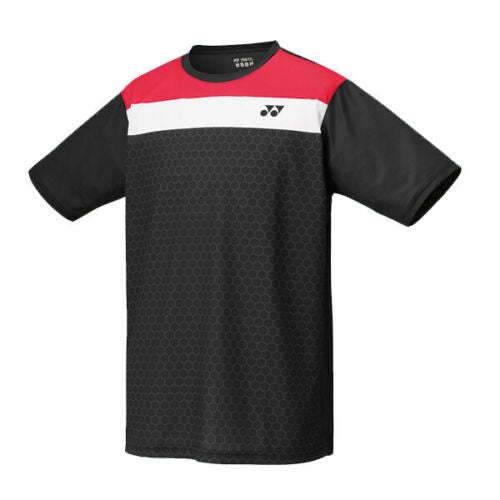 Yonex 16433 Men's Tournament Style Performance T-Shirt - Black | Breathable Athletic Shirt for Tennis, Badminton & Sports Training