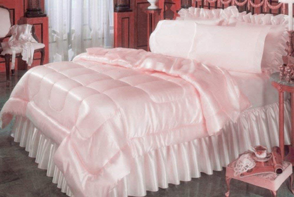 Luxury 3-Piece King Size Silk Comforter Set - Soft Satin Bedding in Pink (1 Comforter + 2 Pillowcases) | Cotton Home Depot | Perfect for Master Bedroom, Guest Room & Luxury Hotel Style Decor