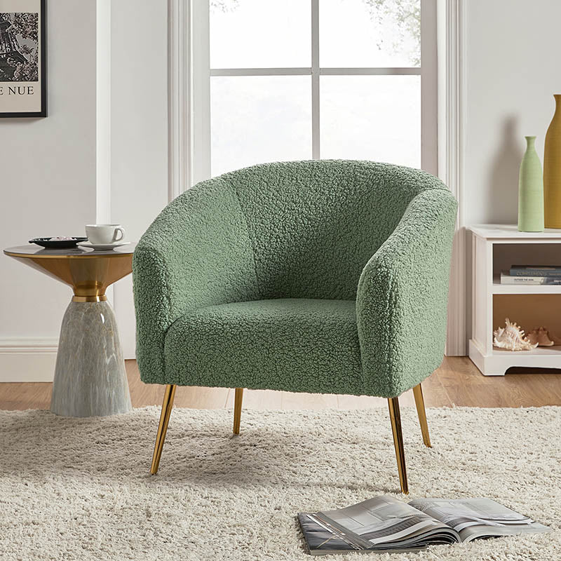 Bari Barrel Armchair - Modern Upholstered Accent Chair for Living Room, Bedroom & Office - Comfortable Lounge Seating with Stylish Design