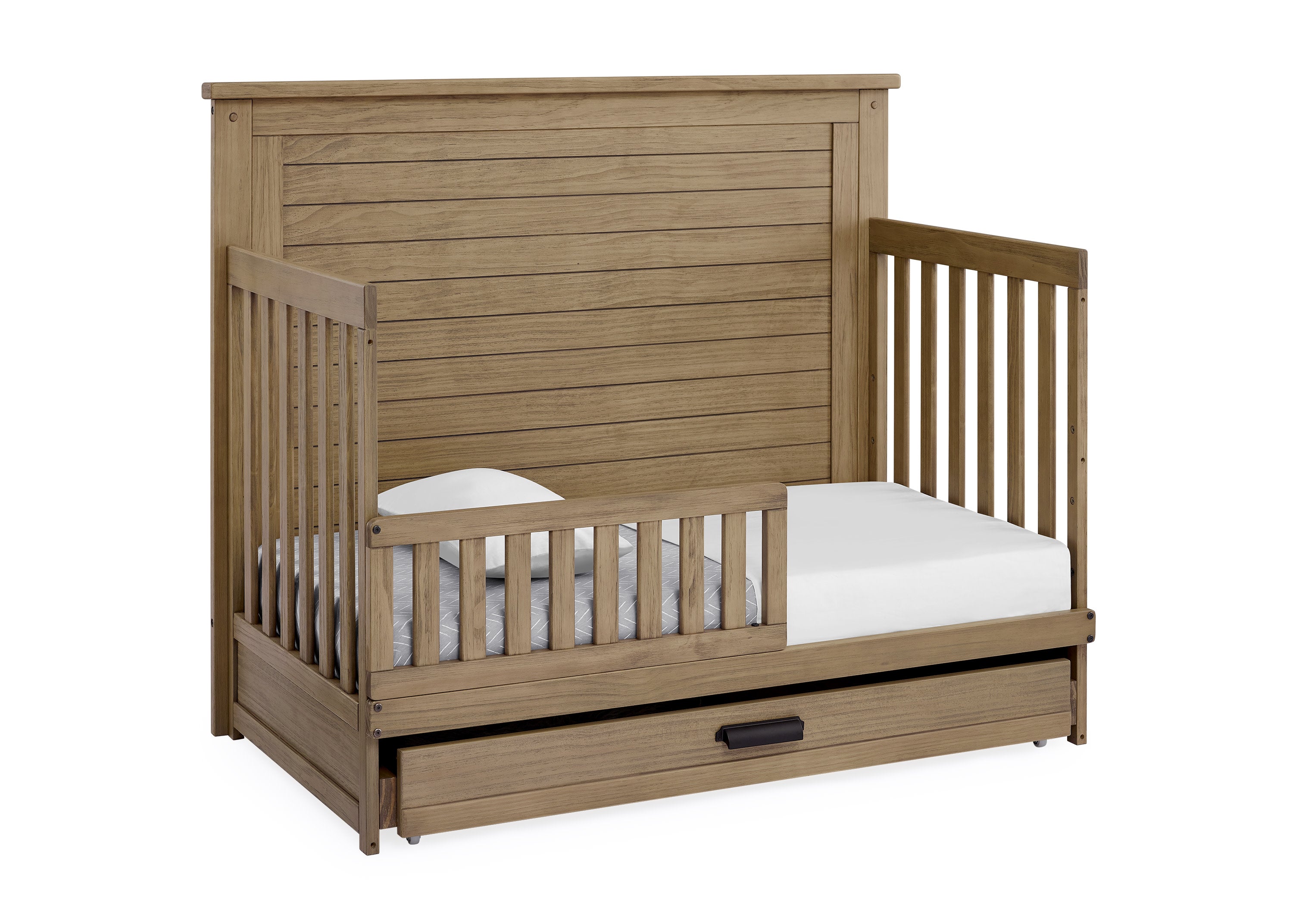 Caden 6-in-1 Convertible Baby Crib with Trundle Drawer - Nursery Bedroom Furniture for Newborn to Toddler - Perfect for Small Spaces & Guest Rooms