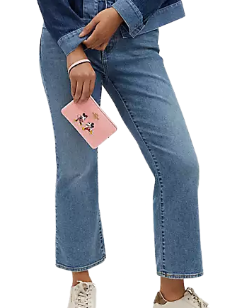 Coach Disney X Coach Corner Zip Wristlet with Ice Skate Motif - Stylish Mini Crossbody Bag for Women, Perfect for Parties, Travel & Everyday Use